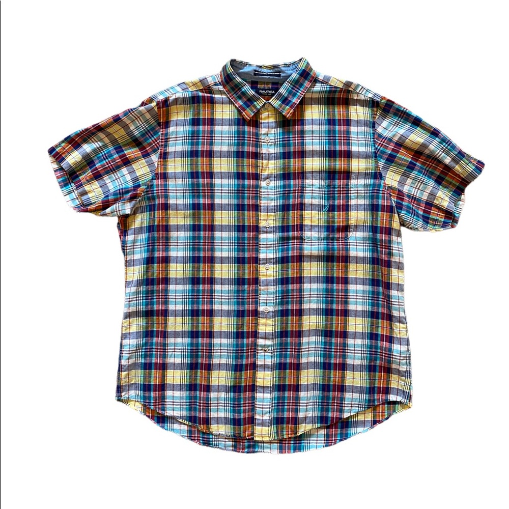 Nautica Plaid Button Down Men’s Shirt
